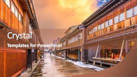  Presentation with japan - Amazing presentation theme having west culture - kanazawa japan at the historic backdrop and a red colored foreground