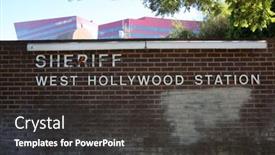  Presentation with sheriff - Slides with west-hollywood-california-usa-november background and a dark gray colored foreground
