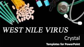  Presentation with medical virus - PPT layouts consisting of west-nile-virus-text background and a black colored foreground