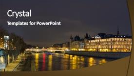  Presentation with prison - Beautiful slide deck featuring west of the cite backdrop and a dark gray colored foreground