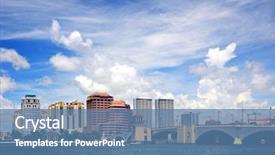  Presentation with florida beach - PPT theme having west palm beach florida usa background and a teal colored foreground