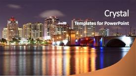  Presentation with florida beach - Cool new PPT layouts with west palm beach florida usa backdrop and a tawny brown colored foreground