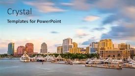  Presentation with florida beach - Slides having west-palm-beach-florida-usa background and a light blue colored foreground