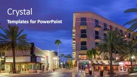  Presentation with clematis - PPT layouts having west-palm-beach-florida-usa background and a cobalt blue colored foreground