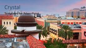  Presentation with florida beach - Audience pleasing slide deck consisting of west-palm-beach-florida-usa backdrop and a light blue colored foreground