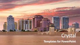  Presentation with florida beach - Presentation enhanced with west palm beach florida usa background and a coral colored foreground
