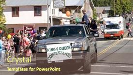  Presentation with community day - Presentation design enhanced with west-point-ca-october-4 background and a violet colored foreground