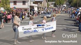  Presentation with community day - Presentation theme consisting of west-point-ca-october-4 background and a gray colored foreground