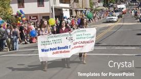  Presentation with community day - Colorful presentation theme enhanced with west-point-ca-october-4 backdrop and a gray colored foreground