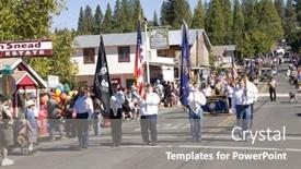  Presentation with community day - Presentation theme featuring west-point-ca-october-4 background and a gray colored foreground