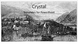  Presentation with old west - Beautiful theme featuring west-point-island-or-albatross backdrop and a light gray colored foreground