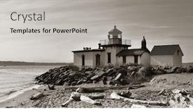  Presentation with seattle - Cool new theme with west-point-lighthouse-in-seattle backdrop and a light gray colored foreground