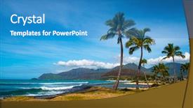  Presentation with hawaii - PPT theme enhanced with west shore of oahu background and a teal colored foreground