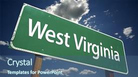  Presentation with virginia - Cool new presentation theme with west virginia road sign backdrop and a ocean colored foreground