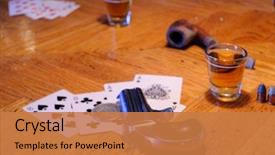  Presentation with eight - Beautiful presentation theme featuring old gun western - ace's and eight's the dead backdrop and a coral colored foreground