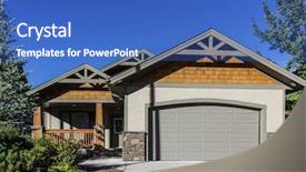  Presentation with western - Cool new slide deck with western american style home backdrop and a teal colored foreground