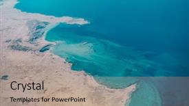  Presentation with aerial - Theme with western coast of the qatar background and a coral colored foreground