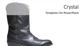  Presentation with western cowboy - Colorful slides enhanced with western cowboy black boots backdrop and a  colored foreground