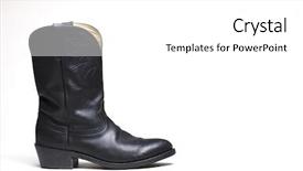  Presentation with western cowboy - Presentation theme having western cowboy black boots background and a white colored foreground