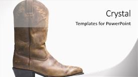  Presentation with western cowboy - Beautiful presentation theme featuring western cowboy tan brown boots backdrop and a white colored foreground