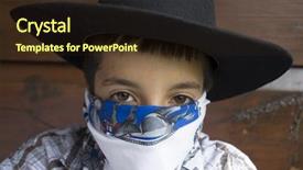  Presentation with cowboy dance - Presentation enhanced with western dance - cowboy-life from behind background and a wine colored foreground