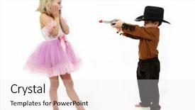  Presentation with ballerina - Presentation theme having western dance - little boy dressed background and a white colored foreground