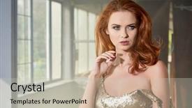  Presentation with actor - Colorful slide set enhanced with western dance - side half body portrait backdrop and a light gray colored foreground