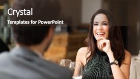  Presentation with couple nature luxury - Colorful presentation theme enhanced with western day - couple having dinner backdrop and a tawny brown colored foreground