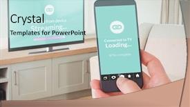  Presentation with smartphone - Colorful presentation theme enhanced with western front - female hand holding a smartphone backdrop and a mint green colored foreground