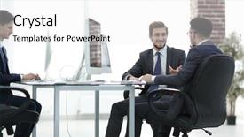  Presentation with german shepherd two young puppys - Amazing slide set having western front - image of two young businessmen backdrop and a white colored foreground