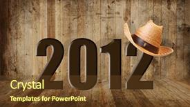  Presentation with happy new year 2022 - Audience pleasing slides consisting of western happy new year 2012 backdrop and a  colored foreground
