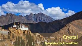  Presentation with kashmir - Cool new PPT layouts with western ladakh jammu and kashmir backdrop and a tawny brown colored foreground