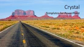  Presentation with highway - Amazing slide set having western landscape - highway 163 in monument valley backdrop and a light blue colored foreground
