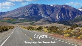  Presentation with western - Beautiful presentation theme featuring western landscape - road went off great american backdrop and a  colored foreground