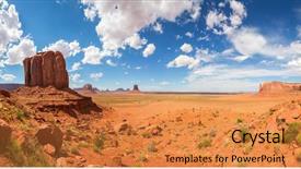  Presentation with airplane night sky cloud - Amazing theme having western landscape - scenic sandstones cloudy sky backdrop and a gold colored foreground