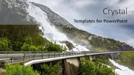  Presentation with rainy day - PPT theme with western-norway-majestic-natural-phenomenon background and a light blue colored foreground