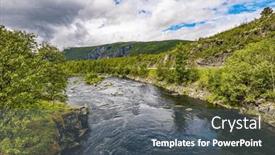  Presentation with water river - PPT theme having western-norway-the-seething-waterfall background and a  colored foreground