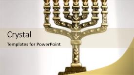  Presentation with western - Amazing slides having western religions - menorah backdrop and a coral colored foreground