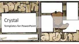  Presentation with scrapbook - Presentation theme enhanced with western theme square frame scrapbook background and a white colored foreground