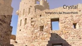  Presentation with red bull case - Amazing theme having western union - castle with battlements and walls backdrop and a  colored foreground