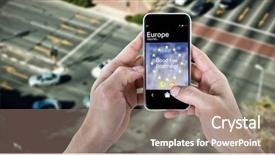  Presentation with smart cars - Amazing slides having western union - close-up of man holding smart backdrop and a coral colored foreground