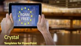  Presentation with hand holding puzzle piece - Audience pleasing presentation theme consisting of western union - cropped hand holding digital tablet backdrop and a tawny brown colored foreground