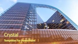  Presentation with european union cohesion - Presentation design consisting of western union - european comission building shot background and a tawny brown colored foreground