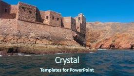  Presentation with puerto rico spanish fort - Slides with western union - fort of sao joao baptista background and a  colored foreground