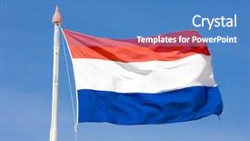  Presentation with flag of the soviet union - PPT layouts with western union - netherlands flag background and a teal colored foreground