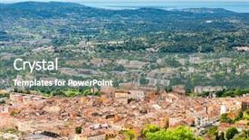  Presentation with france - Amazing PPT theme having western union - old town grasse provence france backdrop and a gray colored foreground