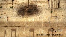  Presentation with sacred western wall - Colorful presentation design enhanced with western wall in jerusalem israel backdrop and a coral colored foreground