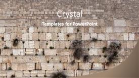  Presentation with western - Theme featuring western-wall-in-jerusalem background and a gray colored foreground