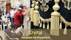  Presentation with sacred western wall - Audience pleasing slides consisting of western wall israel backdrop and a coral colored foreground