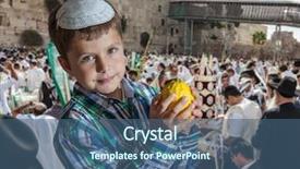 Presentation with judaism - PPT theme enhanced with western wall of temple background and a  colored foreground